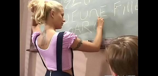  Teacher bangs girls tight a-hole